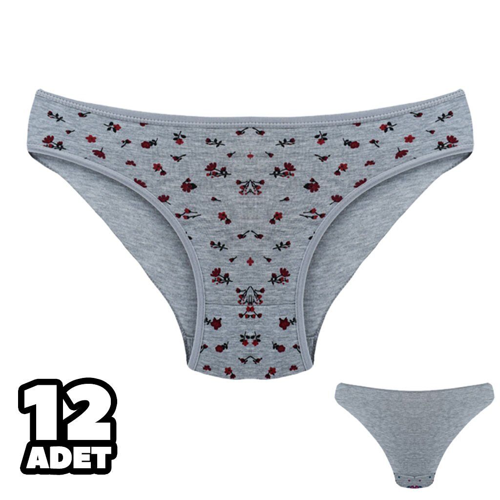 Dondeza 101-137 Desenli Bayan Bikini 12'li