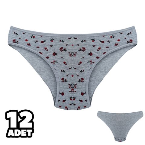 Dondeza 101-137 Desenli Bayan Bikini 12'li
