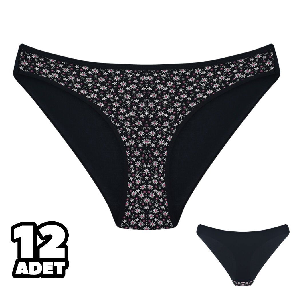 Dondeza 101-146 Desenli Bayan Bikini 12'li