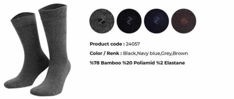 Aytuğ 24057 (41-45) Dikişsiz Erkek Bambu Soket Çorap 12'li