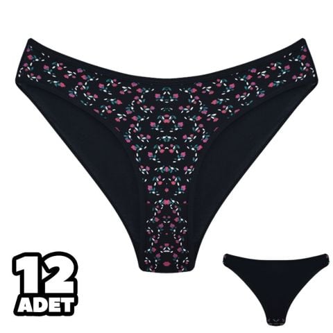 Dondeza 101-145 Desenli Bayan Bikini 12'li
