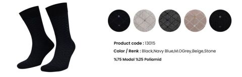 Aytuğ 13015 (41-45) Dikişsiz Erkek Modal Soket Çorap 12'li