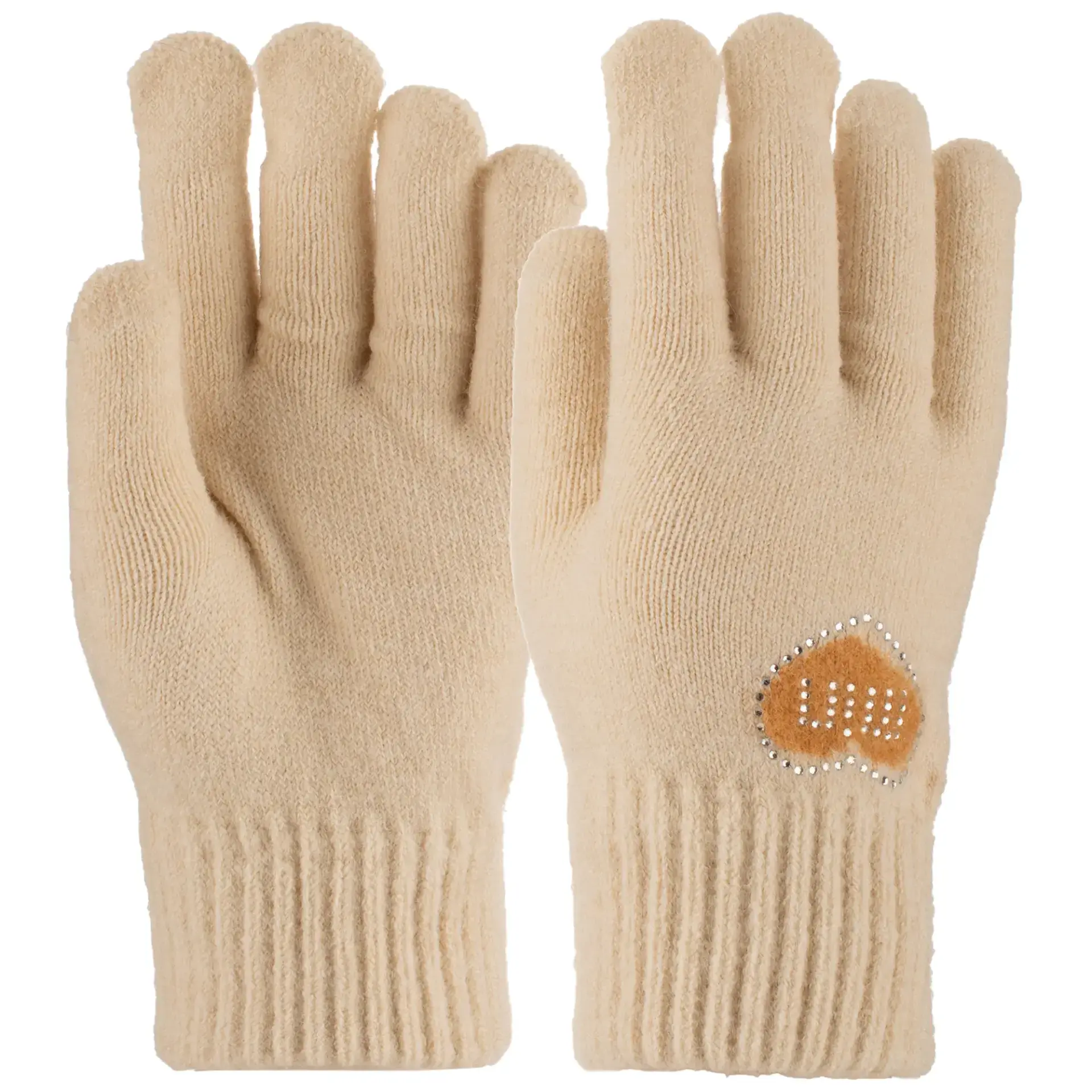 Kitti K26260-09 (5-8) Yaş Kız Çocuk Örme Eldiven 6'lı