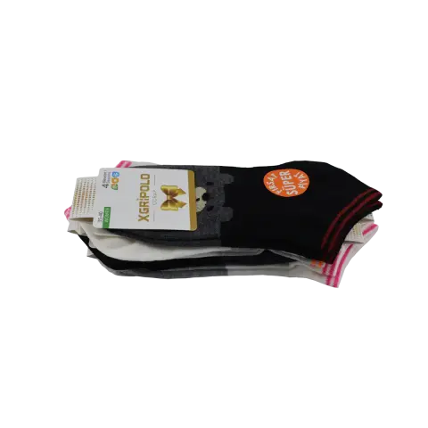 XGRİ POLO 7-7 (35-40) Bayan Organik Pamuk Penye Patik 12'li