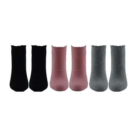 XGRİ POLO B-87-2 (35-40) Yıkamalı Dikişsiz Bayan Penye Patik Çorap 12'li