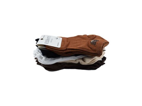 Esinti 30-32 Naturel Pamuk Dikişsiz Bayan Patik 12'li