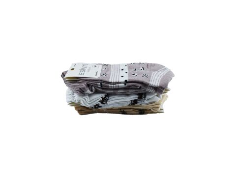 Esinti 30-38 Naturel Pamuk Dikişsiz Bayan Patik 12'li