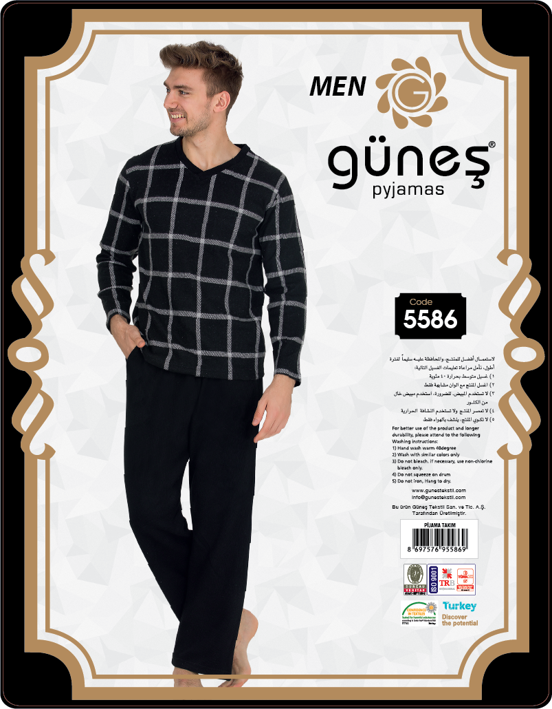 Güneş 5586 Selanik Erkek Pijama Takımı