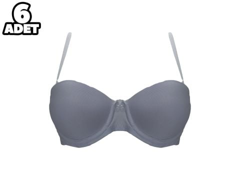 Liza 1011 Destekli Bayan Straplez Sütyen 6'lı