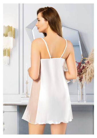 Miss Laris 4023 Battal Beden Bayan Saten Gecelik