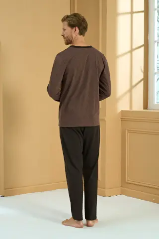 Pijadore 2278-B (2XL-3XL-4XL-5XL) Battal Beden Uzun Kollu Erkek Pijama Takım 4'lü
