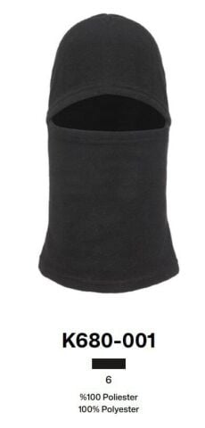Suyutti 680-001 Siyah Erkek Polar Kar Başlığı 6'lı