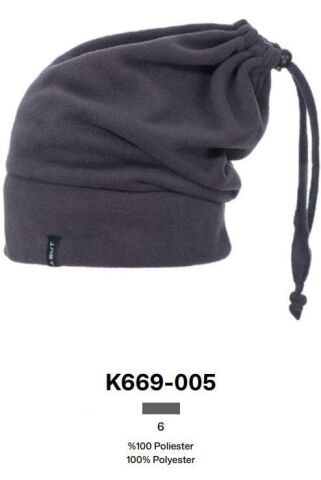 Suyutti 669-005 Gri İpli Stoperli Erkek Polar Bere 6'lı