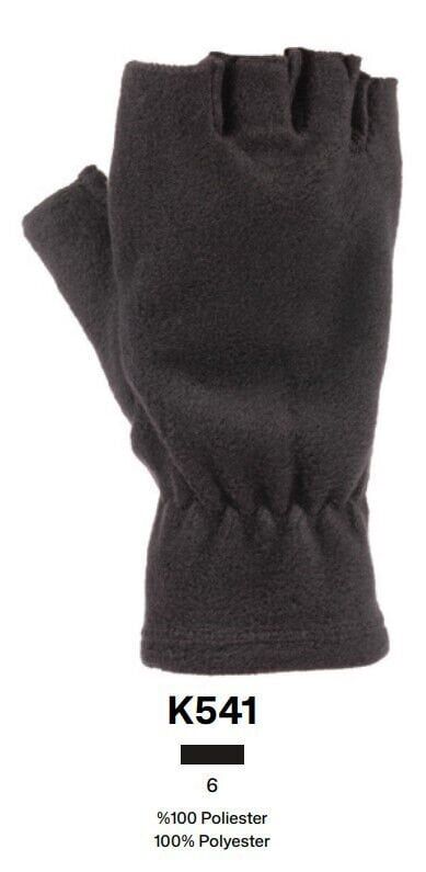 Suyutti 541 Siyah Kesik Parmak Erkek Polar Eldiven 6'lı