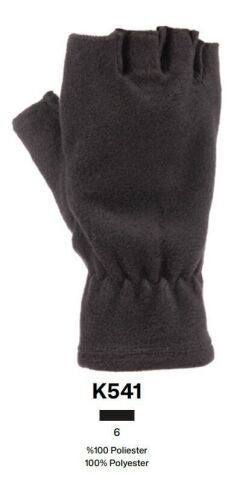 Suyutti 541 Siyah Kesik Parmak Erkek Polar Eldiven 6'lı