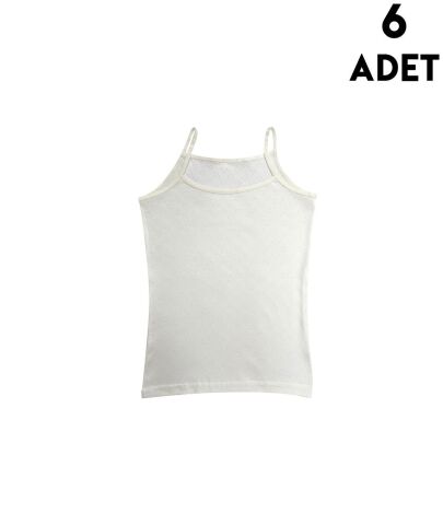 Kota 3427 Kız Çocuk İp Askılı Transferli Ribana Atlet 6'lı