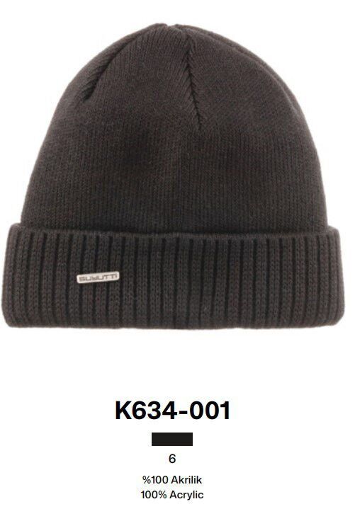 Suyutti 634-001 Siyah Kalın Örgü Fantazi Bere 6'lı