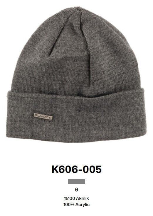 Suyutti 606-005 Gri Melanj Erkek Demirli Lüks Örme Bere 6'lı