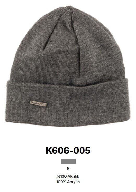 Suyutti 606-005 Gri Melanj Erkek Demirli Lüks Örme Bere 6'lı