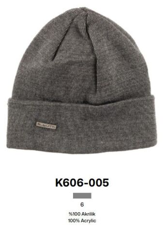 Suyutti 606-005 Gri Melanj Erkek Demirli Lüks Örme Bere 6'lı