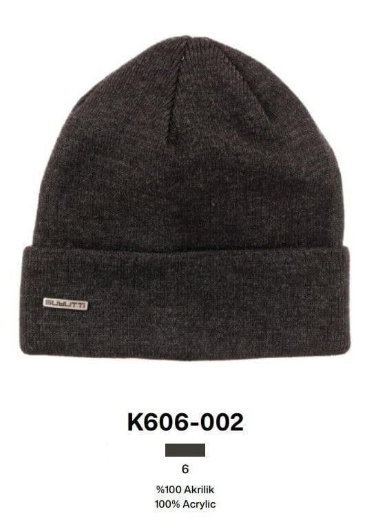 Suyutti 606-002 Antrasit Erkek Demirli Lüks Örme Bere 6'lı