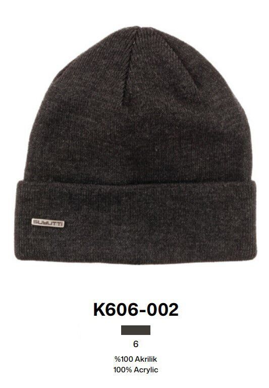 Suyutti 606-002 Antrasit Erkek Demirli Lüks Örme Bere 6'lı
