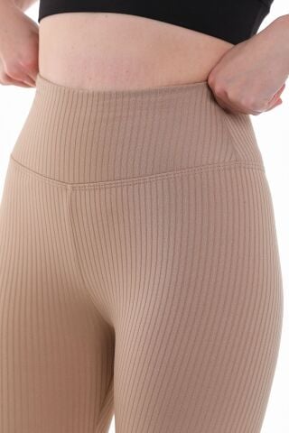 Vogsing 347 Bej Geniş Fitilli Bayan Tayt