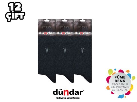 Dündar 003-4 Dikişsiz Erkek Likralı Penye Çorap 12'li