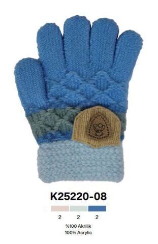 Kitti P-K25220-08 3-6 Yaş Örme Erkek Çocuk Eldiven 6'lı