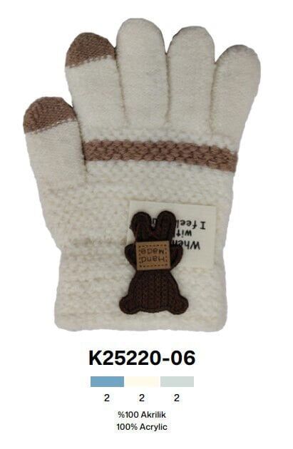 Kitti P-K25220-06 3-6 Yaş Örme Erkek Çocuk Eldiven 6'lı
