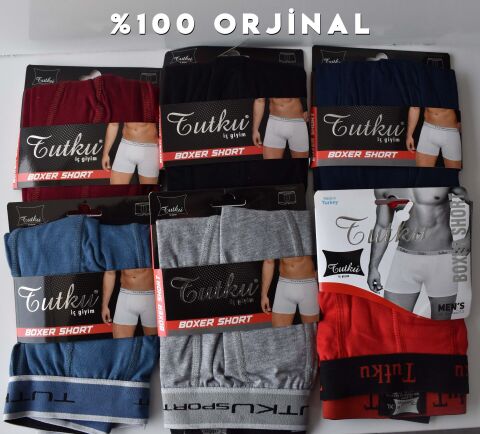 Tutku 0400 Erkek Elestan Spor Boxer