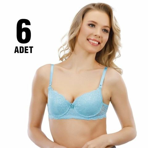 Liza 1015 Destekli Dantelli Bayan Sütyen 6'lı