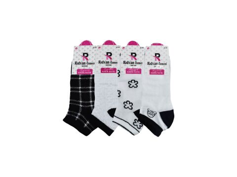 Pelin 12-11 Naturel Penye Parfümlü 3 Boyutlu Bayan Patik 12'li