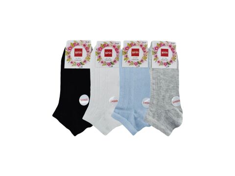 Şirin 4030-34 Dikişsiz Bayan Penye Patik Çorap 12'li