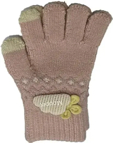 Kitti P-K25230-01 (4-8) Yaş Kız Çocuk Örme Eldiven 6'lı