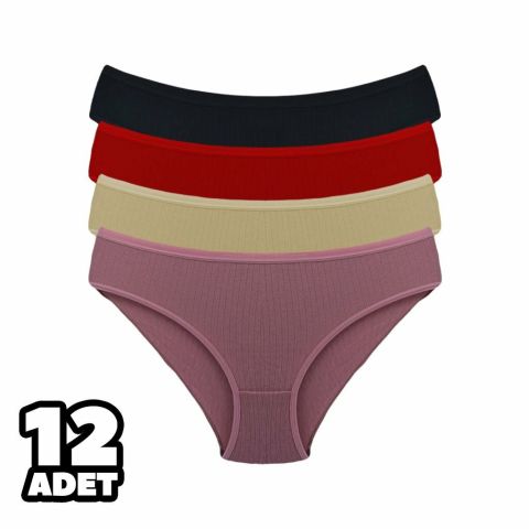 Dondeza 259 Viskon Fitilli Raporlu Bayan Ara Beden Bikini 12'li