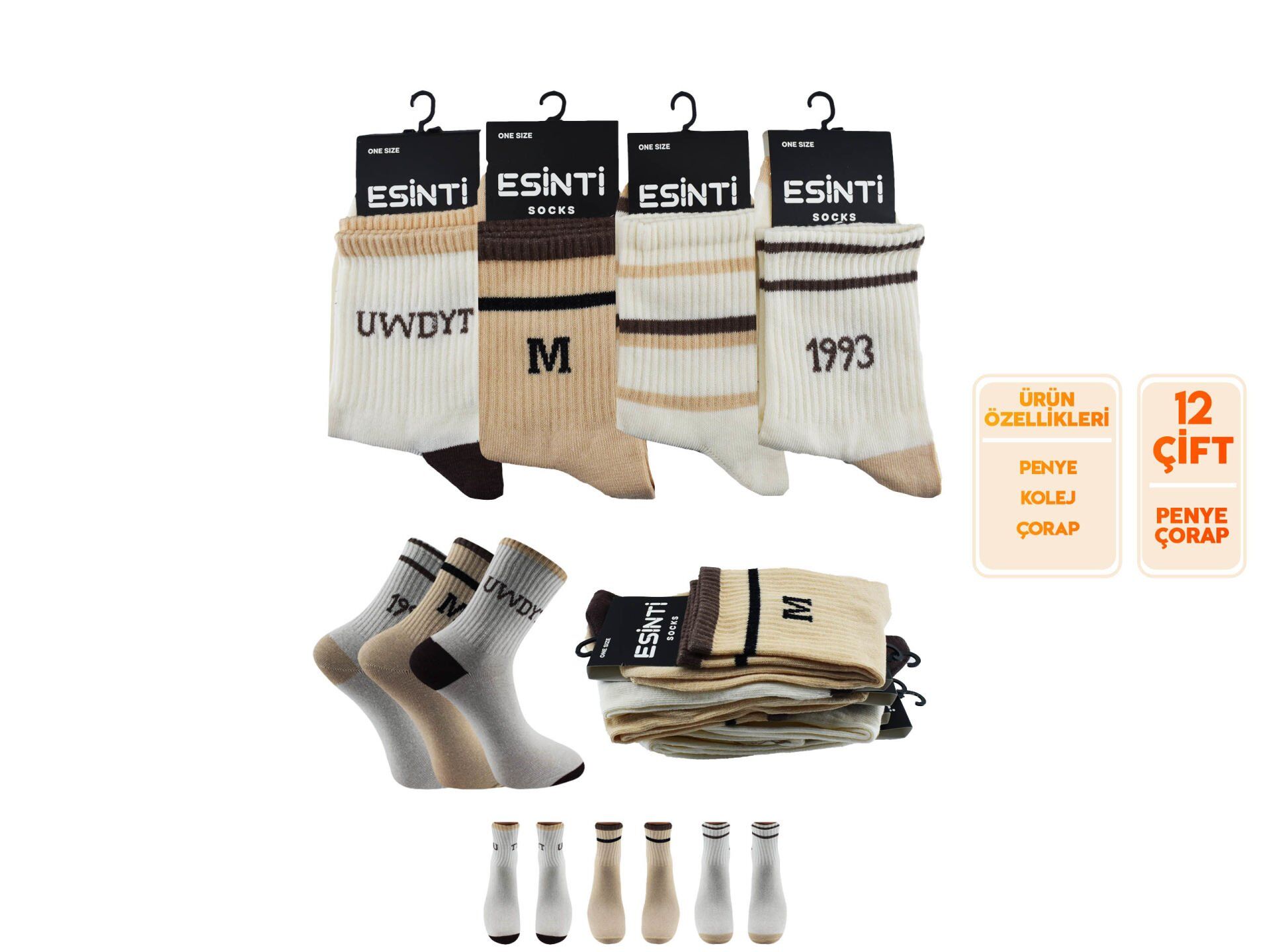 Esinti 116 Bayan Kolej Çorap 12'li