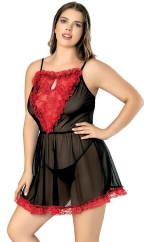 NIGHTLIGHT 3457 Battal Beden Erotik Gecelik