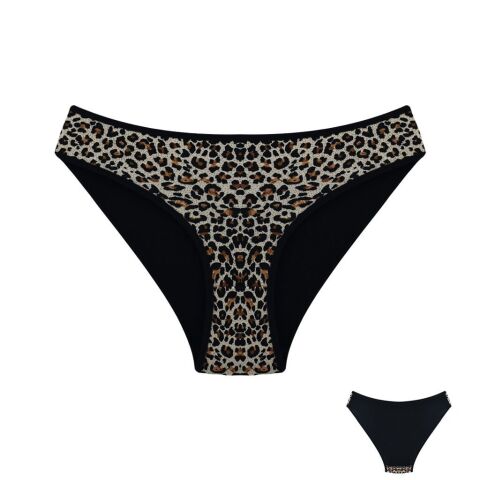 Byou Life (M-L-XL-2XL-3XL) Leopar Bambu Bayan Külot 12'li