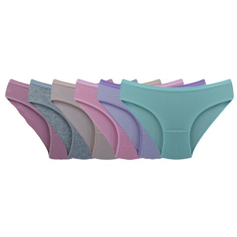 Byou Life (L-XL-2XL) Penye Pastel Fitilli Bayan Külot 12'li