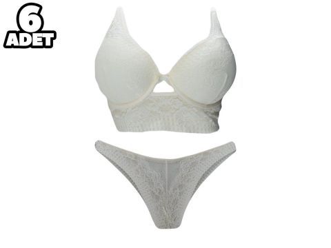 Aysemin 6003 B Cup Balenli Desteksiz Bayan Sütyen Takım 6'lı