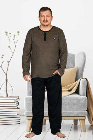 Berland 3803 Erkek Modal Uzun Kol Battal Pijama Takımı
