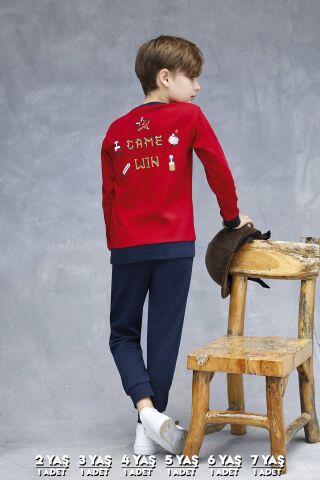 Elsima 3157 Erkek Çocuk Uzun Kollu Pijama Takımı 6'lı (2-3-4-5-6-7 Yaş)