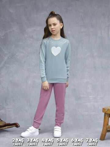 Elsima 3185 Kız Çocuk Uzun Kollu Pijama Takımı 6'lı (2-3-4-5-6-7 Yaş)