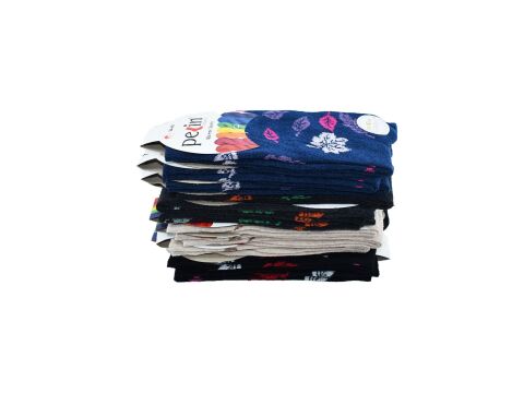 Pelin 9-1 Naturel Pamuk Bayan Soket Çorap 12'li