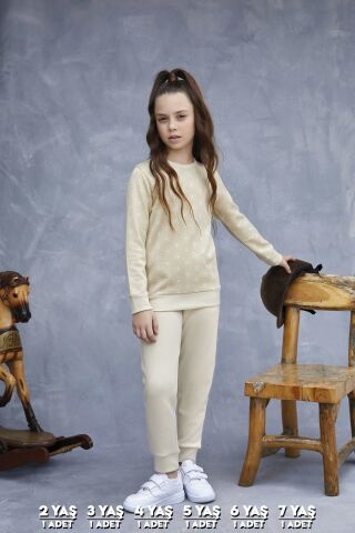 Elsima 3181 Kız Çocuk Uzun Kollu Pijama Takımı 6'lı (2-3-4-5-6-7 Yaş)