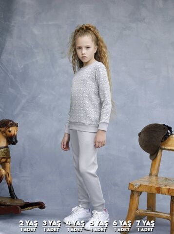 Elsima 3183 Kız Çocuk Uzun Kollu Pijama Takımı 6'lı (2-3-4-5-6-7 Yaş)