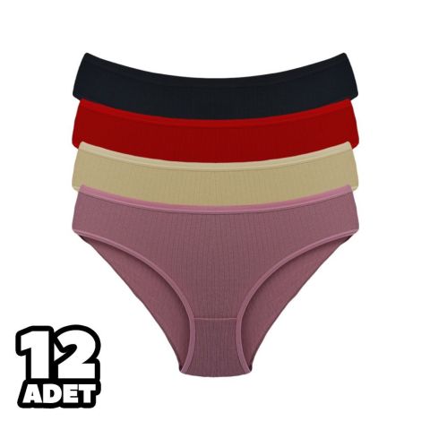 Dondeza 159 Viskon Fitilli Raporlu Bayan Bikini 12'li