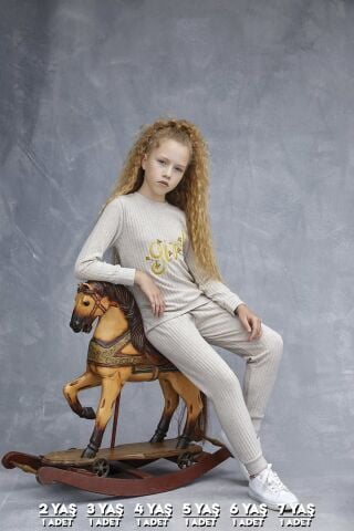 Elsima 3187 Kız Çocuk Uzun Kollu Pijama Takımı 6'lı (2-3-4-5-6-7 Yaş)