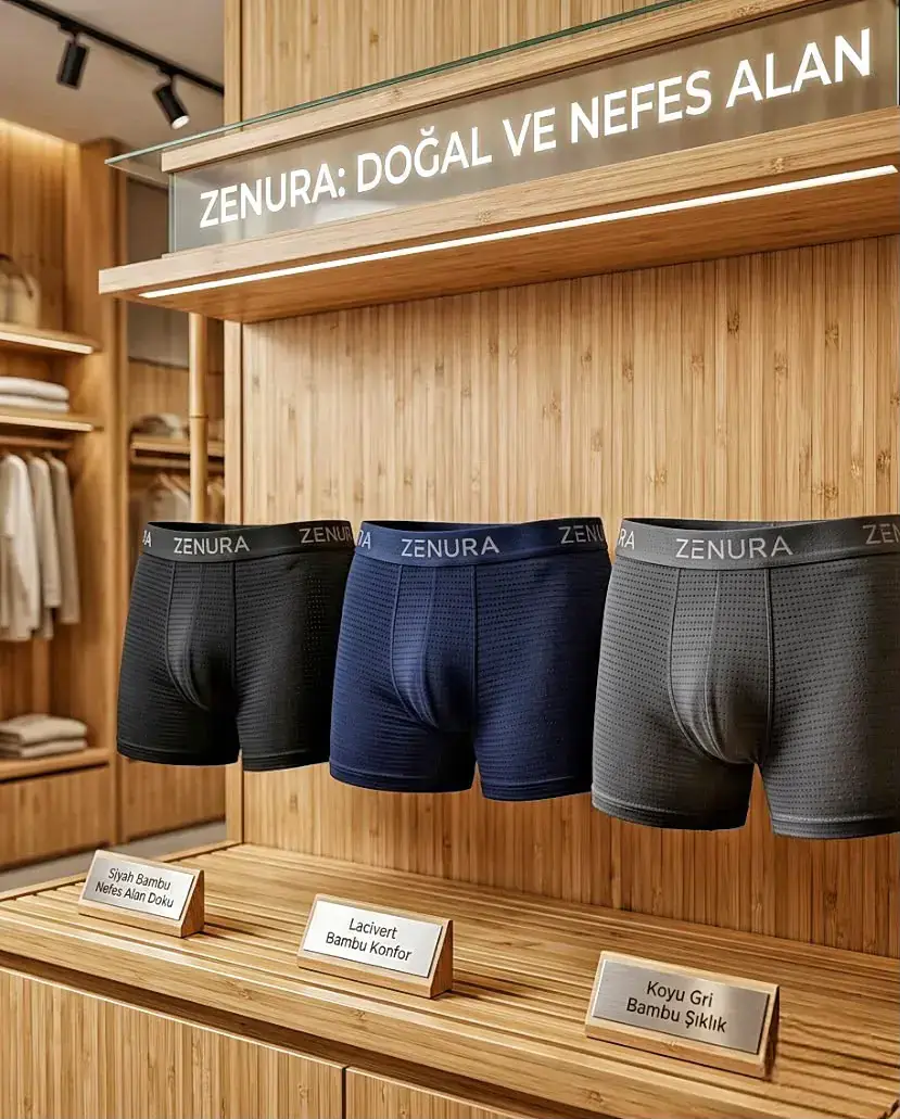 Zenura 2402 Bambu Nefes Alan Erkek Boxer